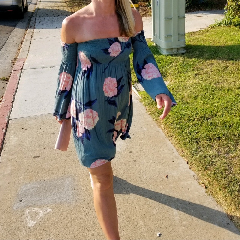Billabong Floral Off-Shoulder Dress